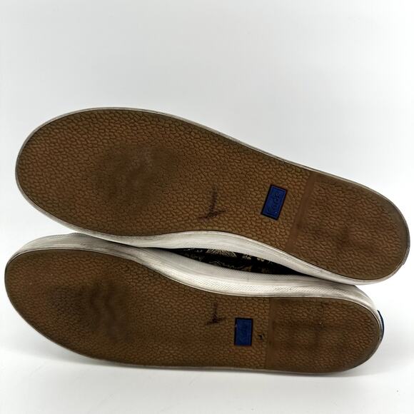 Keds Rifle Paper Co Kickstart Hi Queen Anne Sneakers Shoes Black Gold Floral 8.5 - Picture 8 of 8